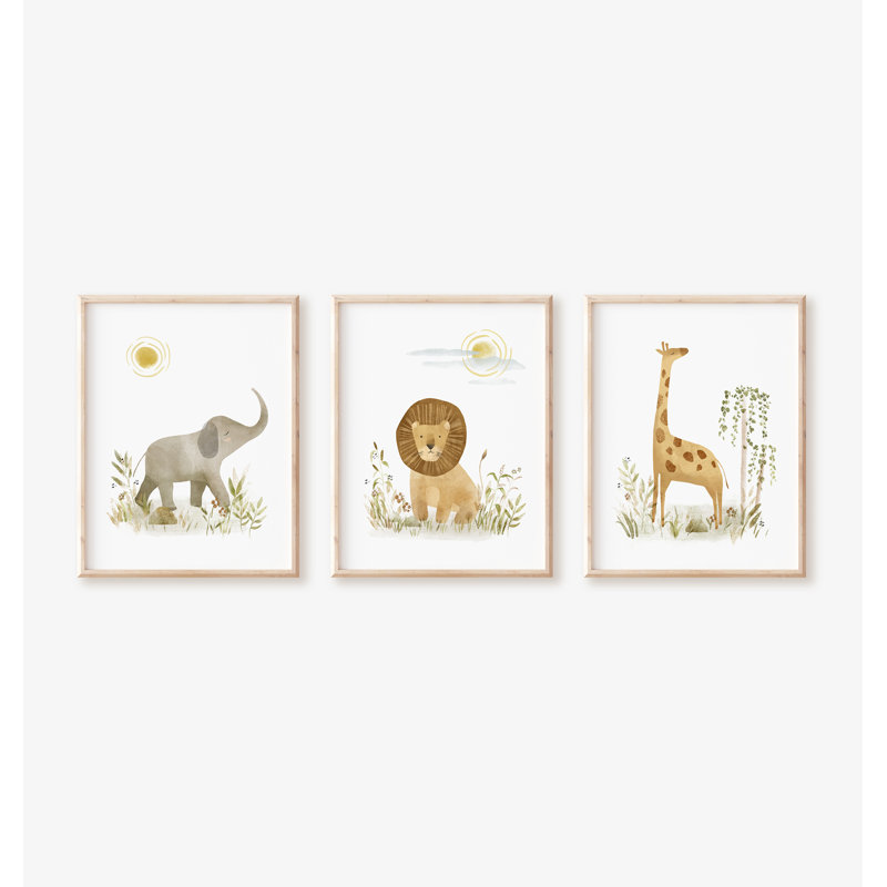 Safari, reproduction d'art non encadrée, H 20 po x l 16 po