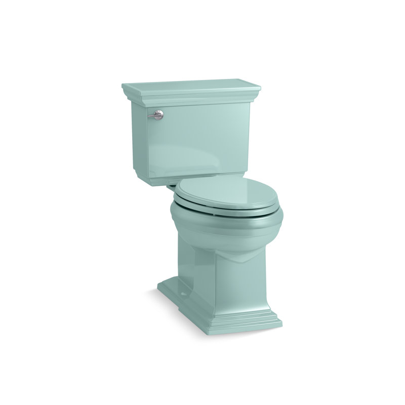 Memoirs 1.28 GPF Water Efficient Elongated Two-Piece toilet (Seat Not Included), Spring Green