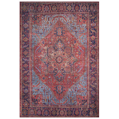 Tapis bourgogne à motifs rétro