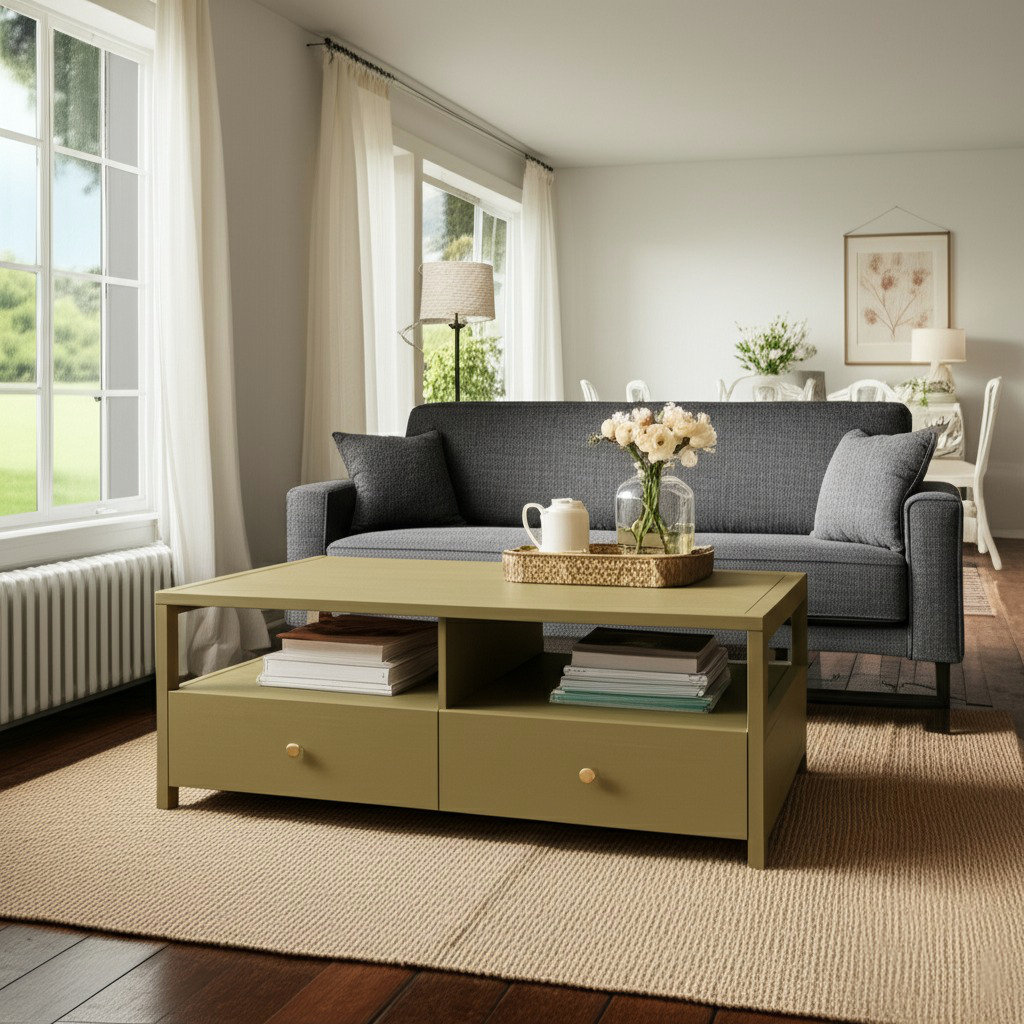 Gracie Coffee Table, Olive Green