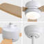 Ventilateur de plafond 46 pouces avec lumières 3 pales ABS 6 vitesses moteur à télécommande pour la chambre à coucher