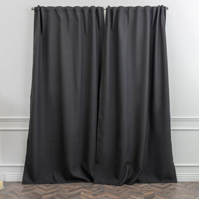 LAXTON Room Darkening Extra Long & Extra Wide Decorative Curtain