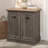 Utility Stand With Adjustable Shelves, Brown Finish