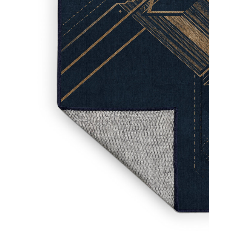 Tapis gris lavable à la machine d'inspiration mondiale Northville, 8 x 10
