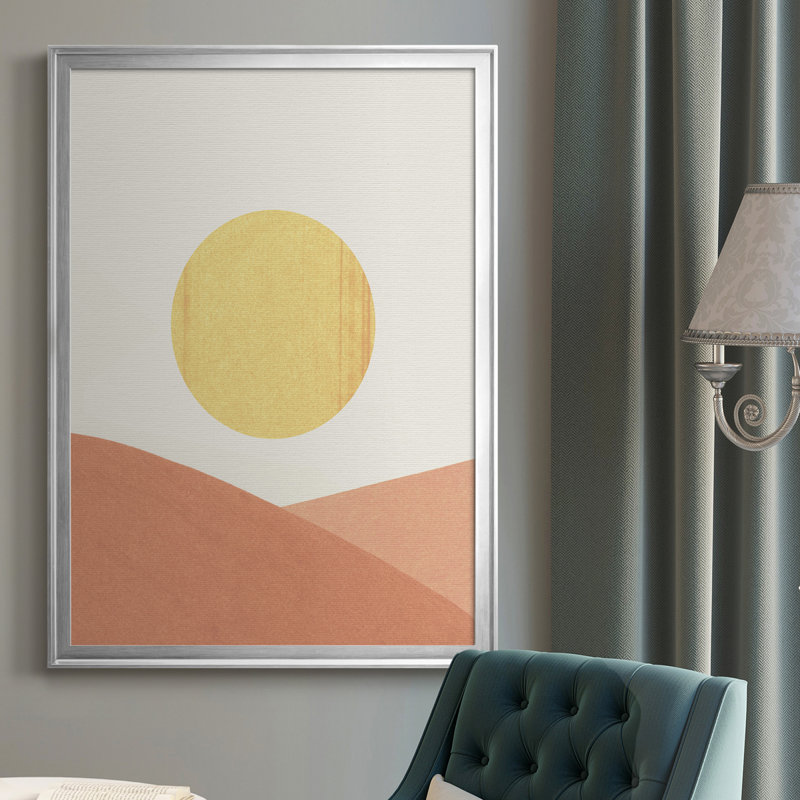Simple Boho Sun I, toile encadrée de qualité supérieure - prête à être accrochée, H 36,5 po x l 26,5 po x P 1 po