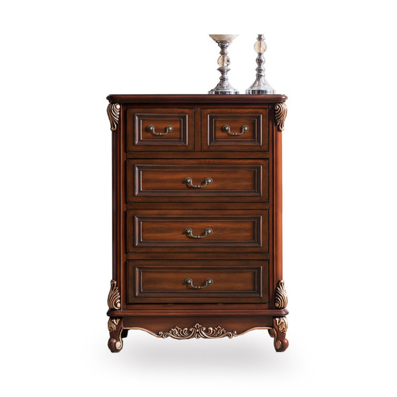 Buffet décoratif brun en bois massif