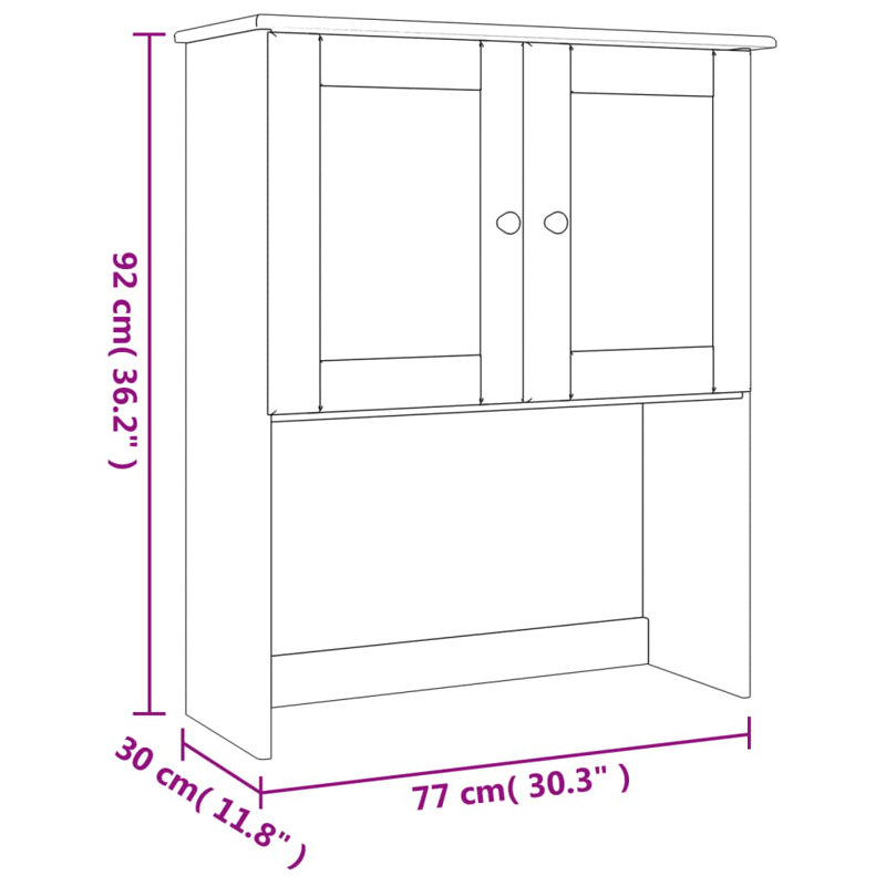Minhazul 77cm Solid Wood Sideboard, Brown