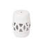 Tabouret tambour en céramique émaillée 10,5 po x 17 po - Table d'appoint intérieure / extérieure - Tabouret de jardin décoratif