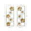Ensemble de 2 panneaux décoratifs muraux en métal doré et blanc à motif floral 3D, décoration intérieure rustique moderne
