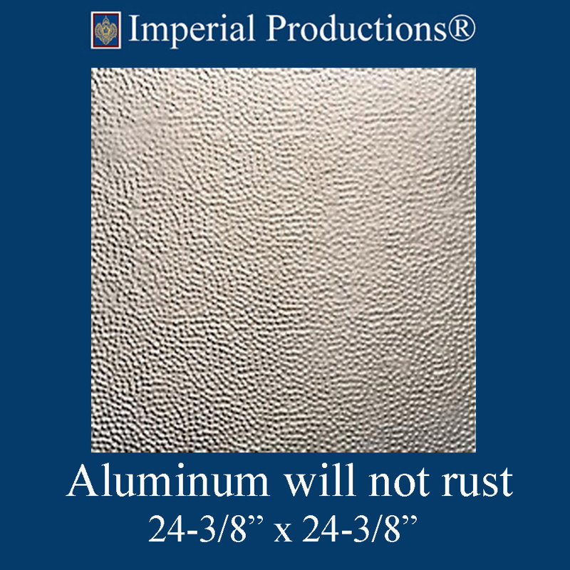 Carreau de plafond en métal argenté 2 pi x 2 pi