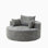 Canapé simple en chenille éponge, sans assemblage requis, fauteuil-lit moderne moelleux pour le salon, la chambre à coucher, le salon et la salle de projection (pas une chaise pivotante)