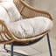 Lailaa Outdoor Large Chair and Footstool for Gardens or Indoor Spaces in Boho Industrial Style-1274193311