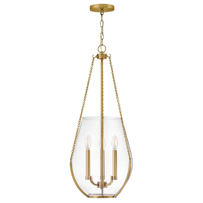 Hinkley Farrin Medium Pendant, Lacquered Brass