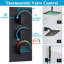 Ensemble de robinet de douche thermostatique 12 "à DEL avec ensemble de pomme de douche 6" noir