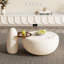 Table basse ronde beige