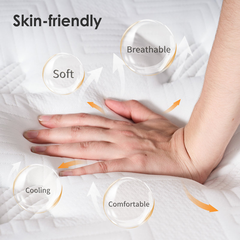12" Medium Hybrid Mattress Queen Size, Queen, 10"