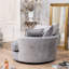Fayyaz Velvet Swivel Base Cuddle Chair-1745034636