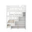 Lit superposé double avec lit gigogne, rangement et barrière d'escalier-1234145424
