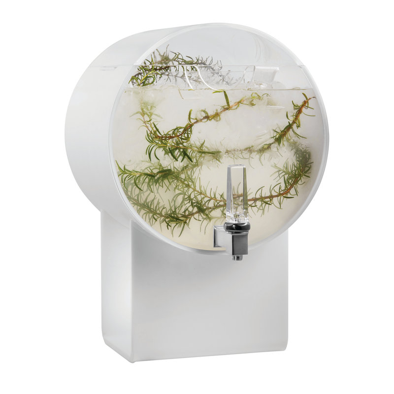 Beverage Dispenser, White, 15.7" H x 15.2" W x 21" D