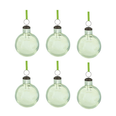4'' Glass Holiday Shaped Ornament