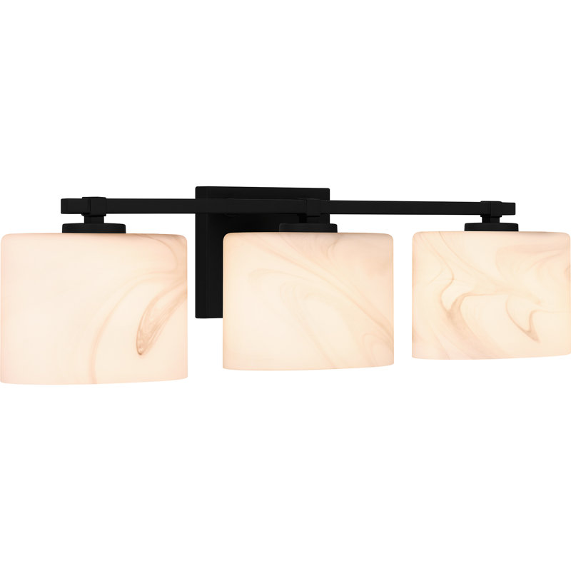 Durnin 3-Light Matte Black Bath Light