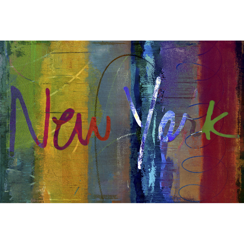 «Abstract New York» par Sisa Jasper, impression sur toile tendue, H 12 po x l 18 po x P 1,25 po