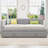 Upholstered L-Shaped Daybed with Pop Up Trundle and USB ports