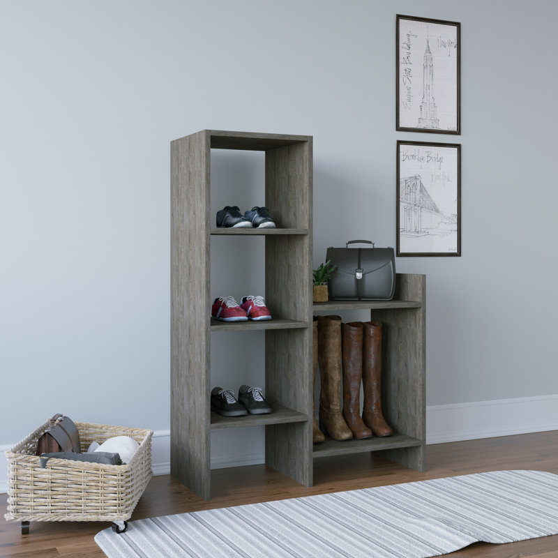 Jazel 6 Pair Shoe Rack, Brown