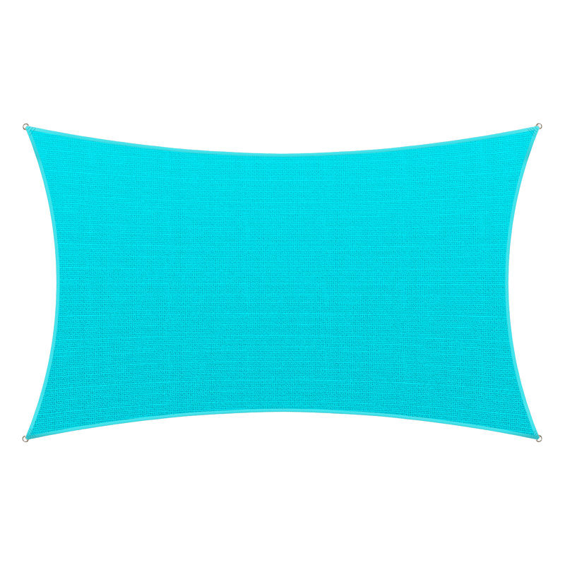 Voile d'ombrage Amgo, Turquoise, Bordure de jardin 13 pi