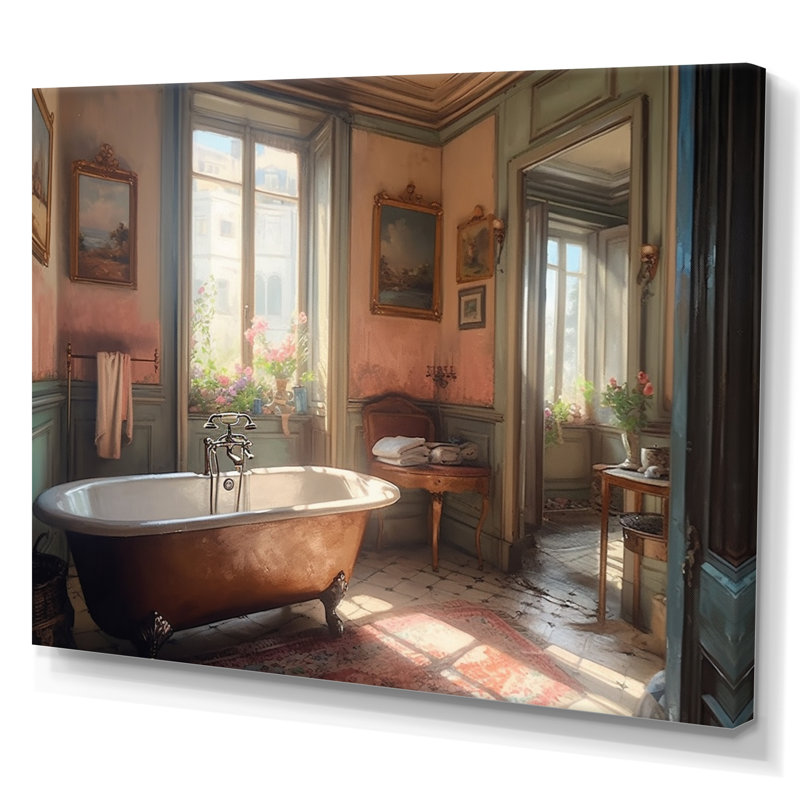 «Bloxberg 1900S Old Paris Bathaign Time Tales I», reproduction sur toile, H 16 po x l 32 po x P 1 po