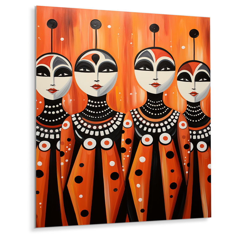 Art moderne moderne en métal matriochka, H 32 po x l 24 po x P 1 po