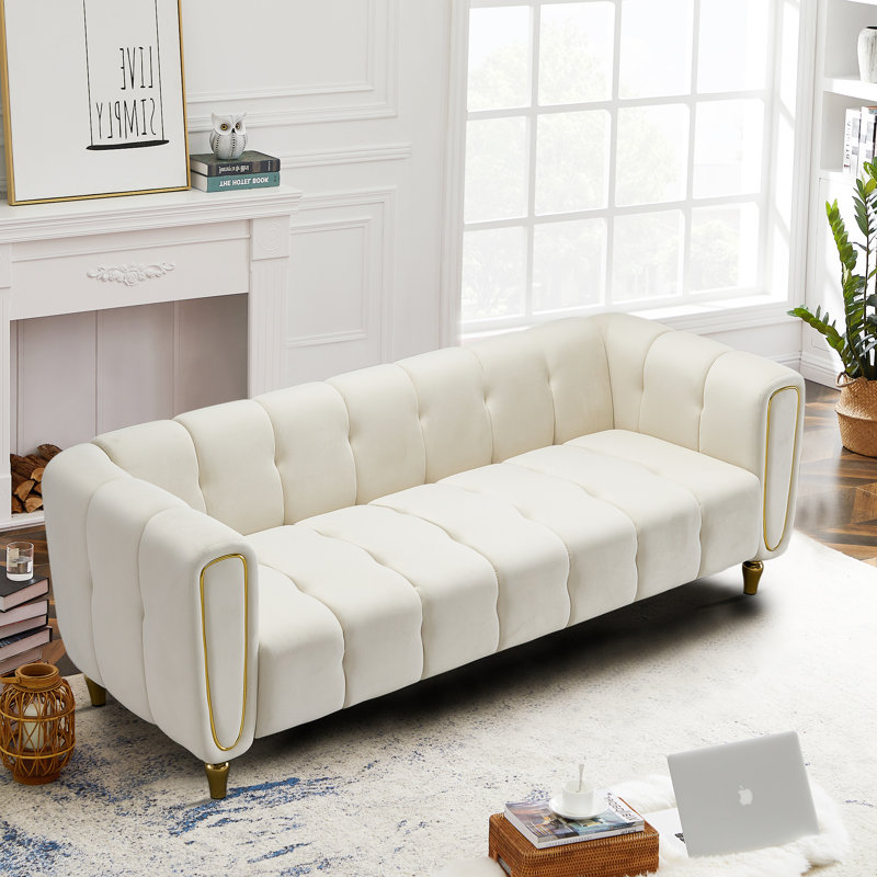 Canapé Emillee, Velours beige