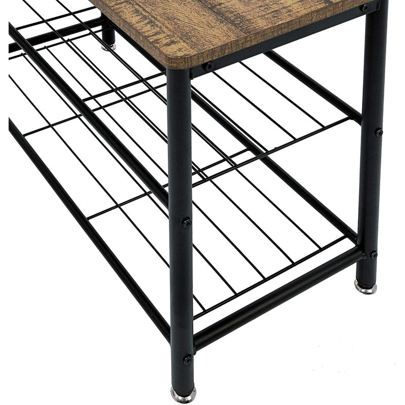 Allenton Hall Tree 70cm Wide with Bench and Shoe Storage, Brown/Black