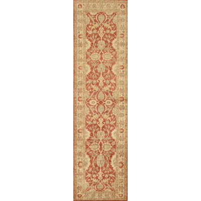 Ferehan Hand-Knotted Rust Wool Area Rug