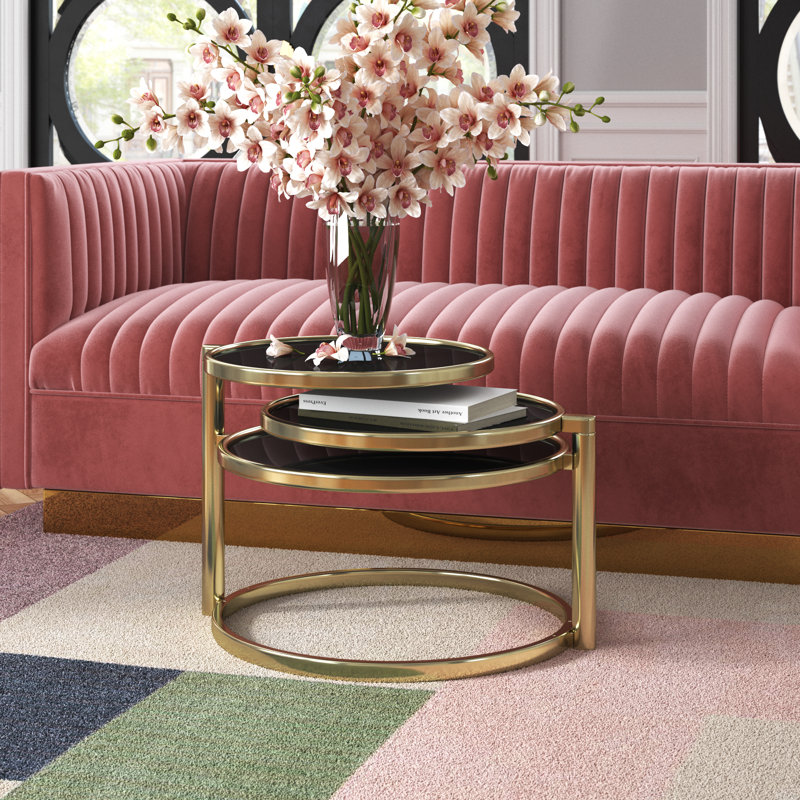 Pia Frame Coffee Table, Gold