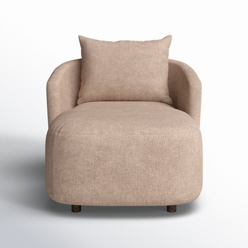 Farrah Chaise Lounge, Alcala Fawn 70% Polyester/20% Viscose/10% Flax