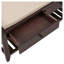 Banc de rangement d'entrée TREXM en bois massif avec siège rembourré et tiroirs, tablette à chaussures avec finition espresso pour couloir