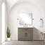 Meuble-lavabo gris en chêne gris L x P 22 po, comptoir en quartz blanc, miroir 34 po, robinet agréable P 36 po 22 po avec miroir 34 po et robinet inclus