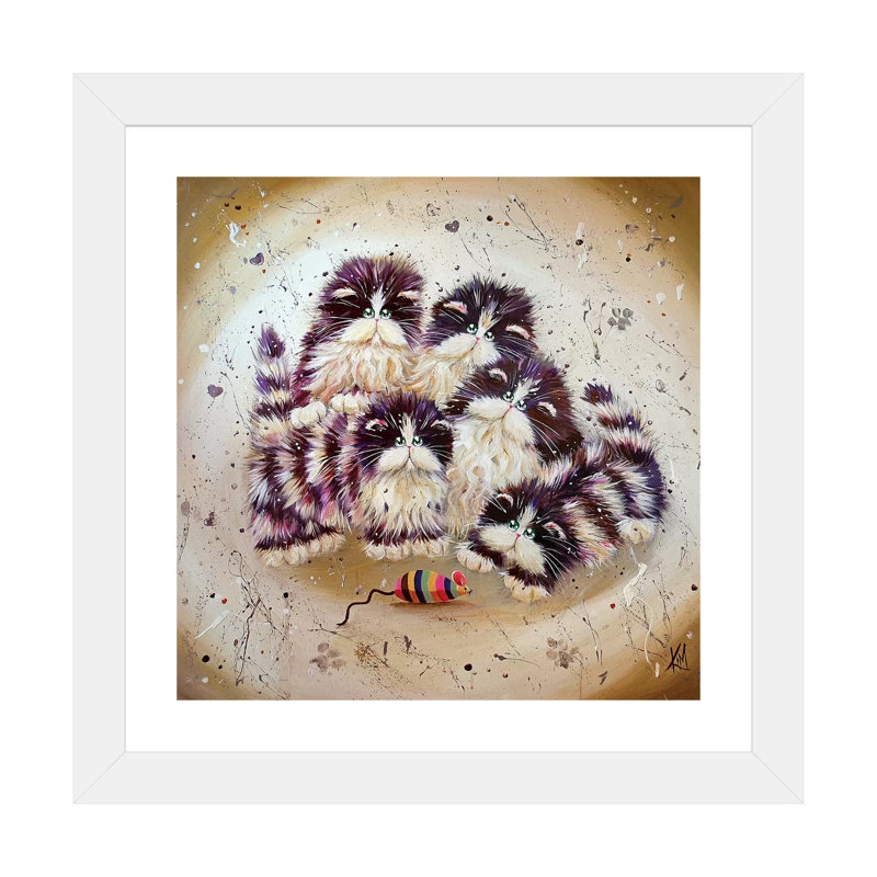 « Mouse » par Kim Haskins-reproduction d’art, Papier encadré blanc, Blanc, H 16 po x l 16 po x p 1 po