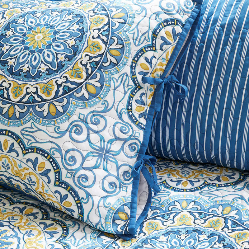 6 Piece Reversible Daybed Cover Set Blue Daybed