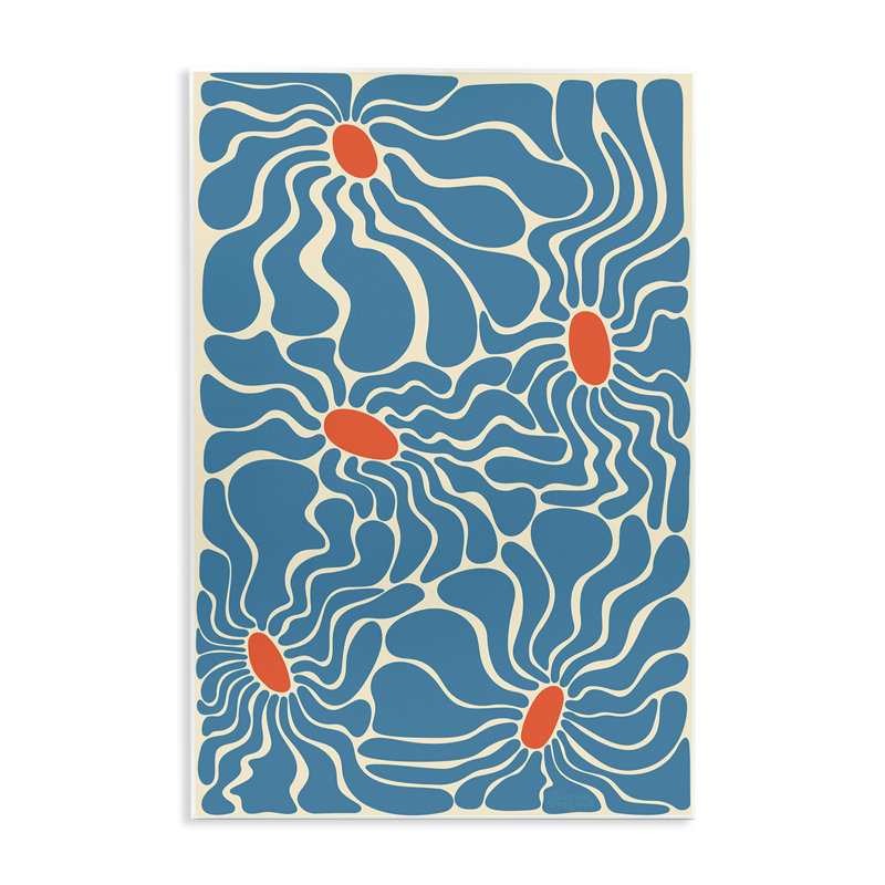 «Groovy Fluid Flowers» par Carrie Cantwell, H 15 po x l 10 po