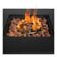Foyer de table carré en acier au propane 40000BTU avec panneau latéral en textilène, couvercle en acier et pierres