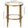 Hera 19.63'' Wide Round Side Table With Clear Glass Shelf