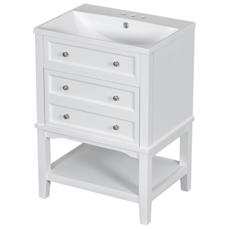 Meuble-lavabo 24 po avec lavabo en céramique