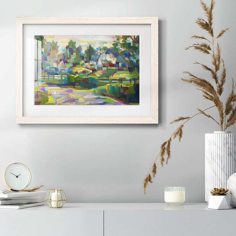 White Barn - Reproduction de photo sur toile simple, Blanc, H 22 po x l 32 po x P 1,5 po