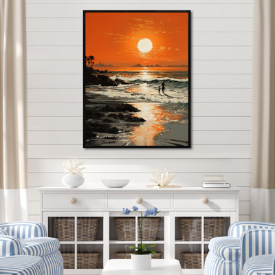 Beach Silhouettes Sunset I - Décoration murale nautique et plage