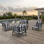 Chaise de patio modulaire d'extérieur Oltjana avec coussins Sunbrella-124235846