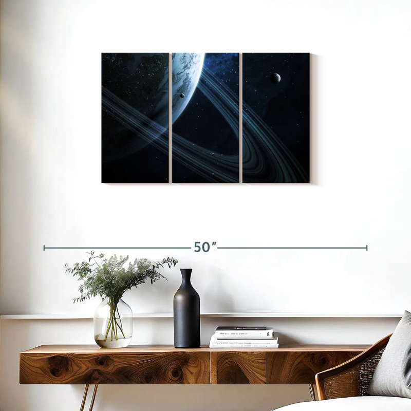Oberle Earth-Like Ringed Planet, 20" H x 33" W