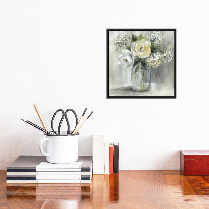 «Summer Nuance II» par Nan - reproduction d'art sur toile tendue, H 12 po x l 12 po x P 1,5 po, Cadre noir