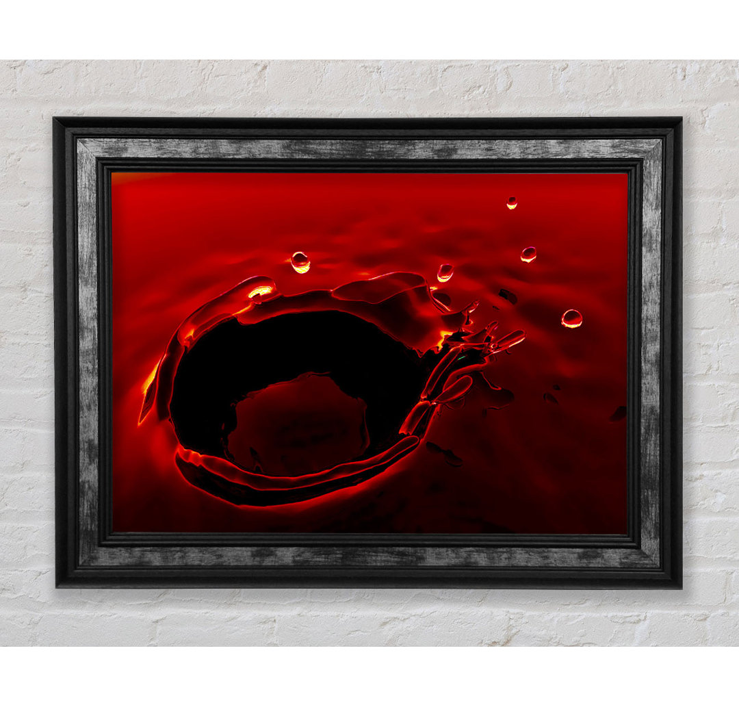 Red Water Splash - Bilderrahmen Kunstdrucke